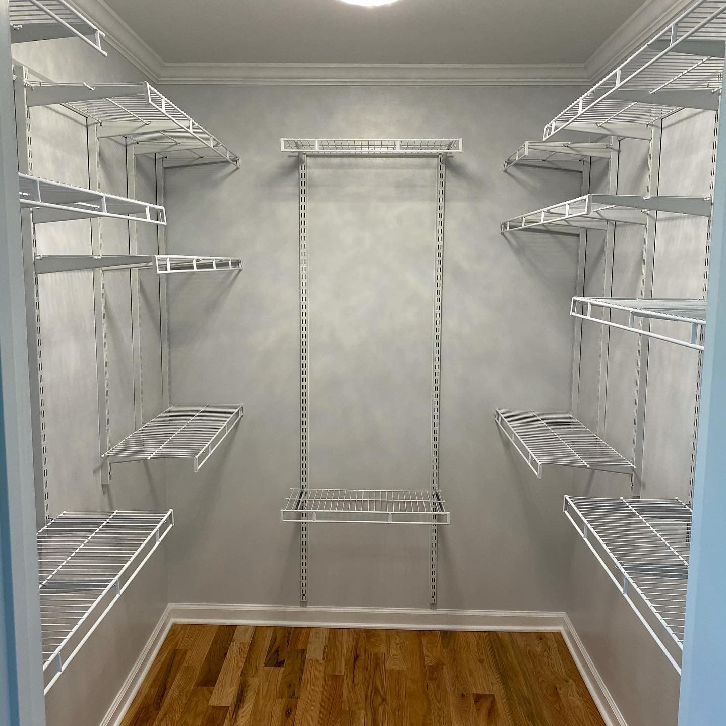 Custom closet built-ins and storage.