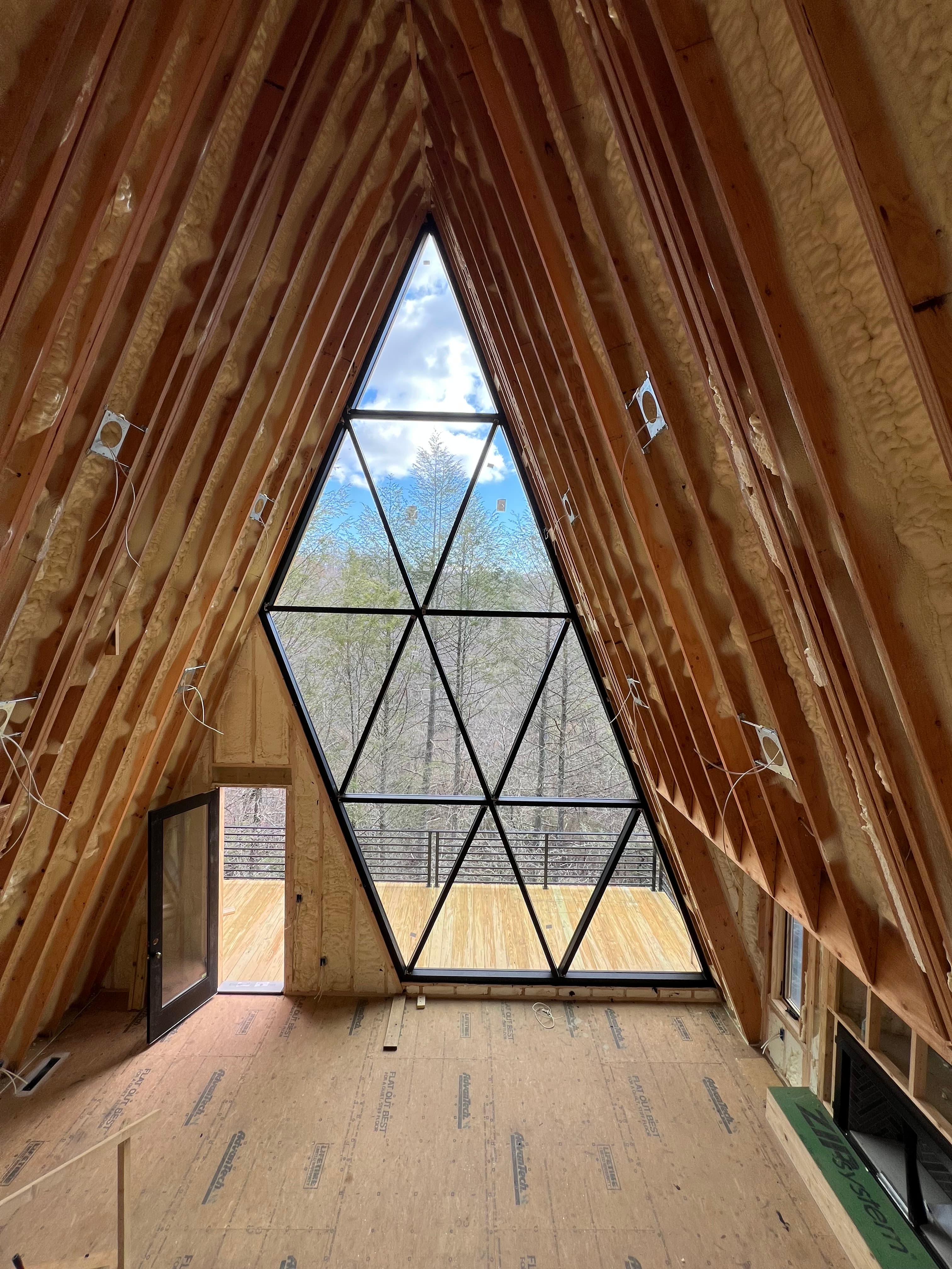 Fogged insulated glass unit measurement and replacement in a window opening.