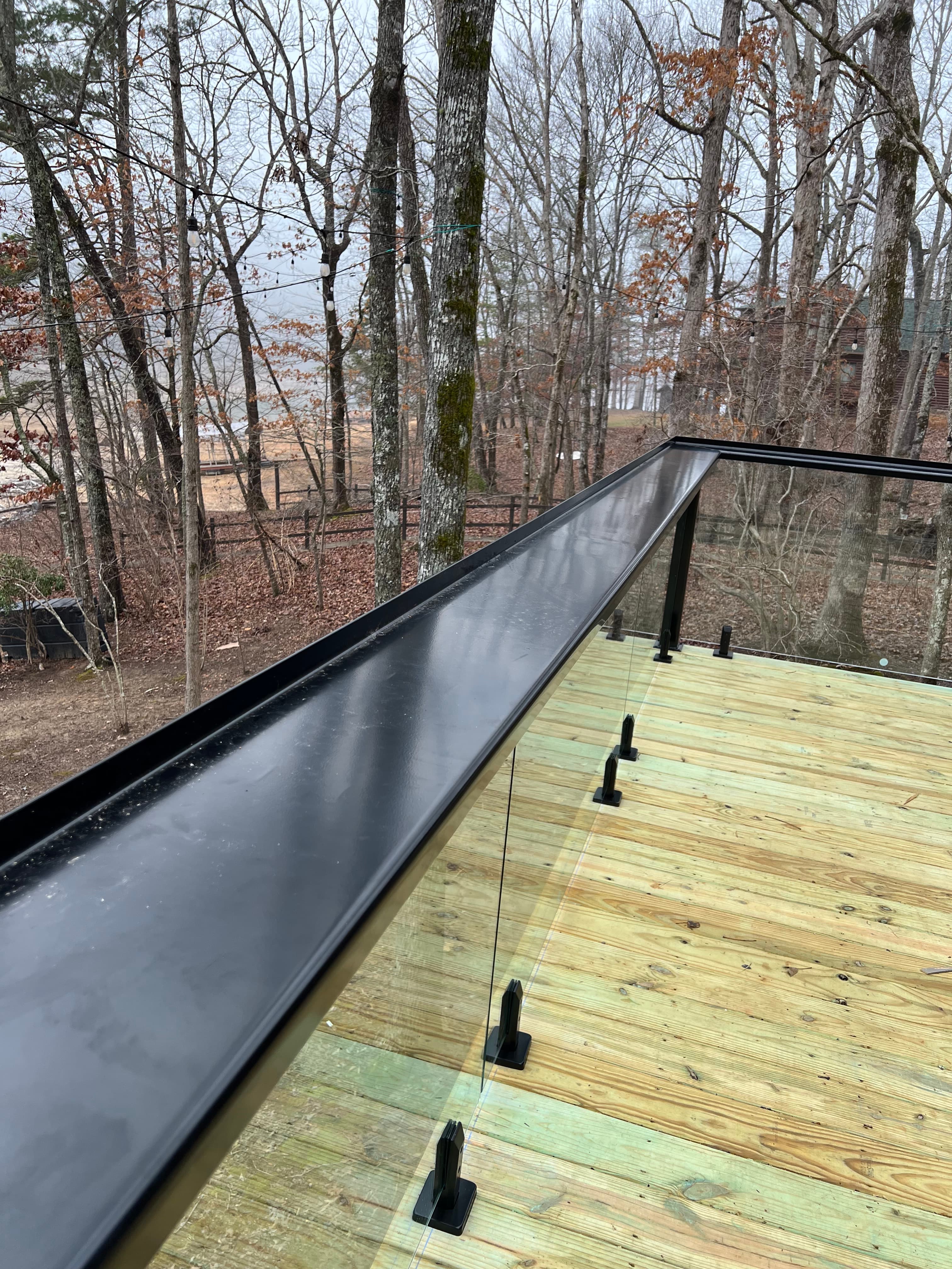 Tempered safety glass in a residential or commercial opening.