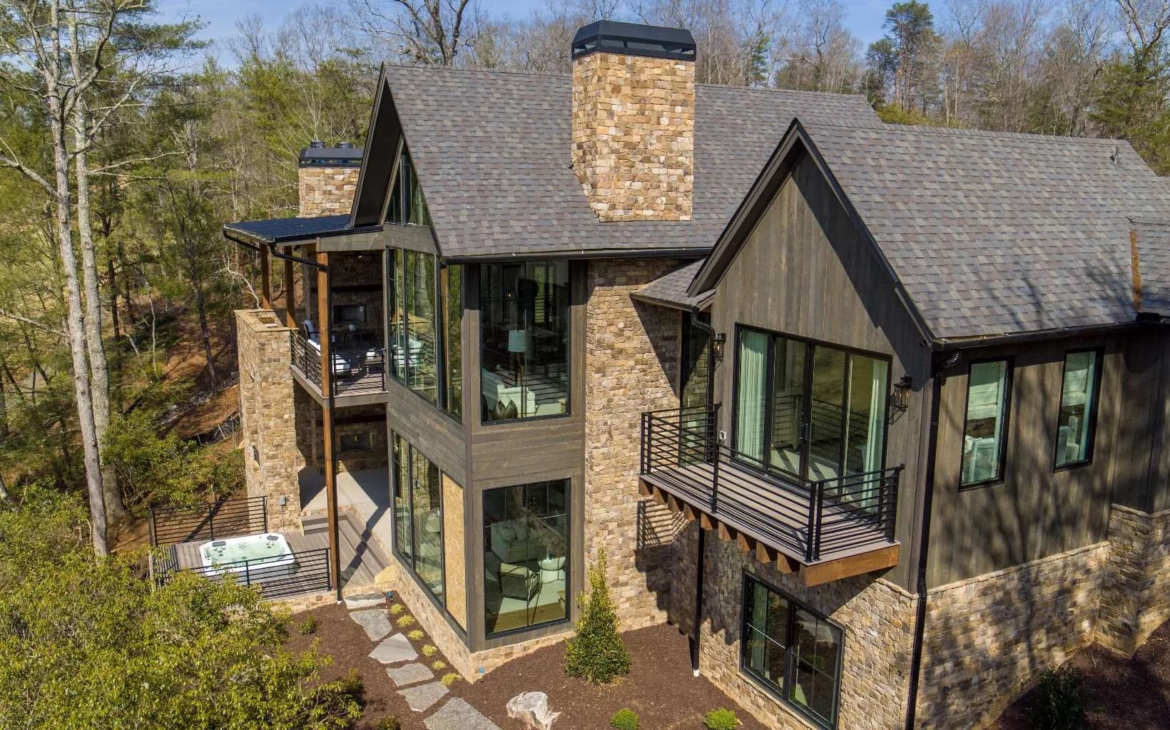 Insulated glass on a home exterior.
