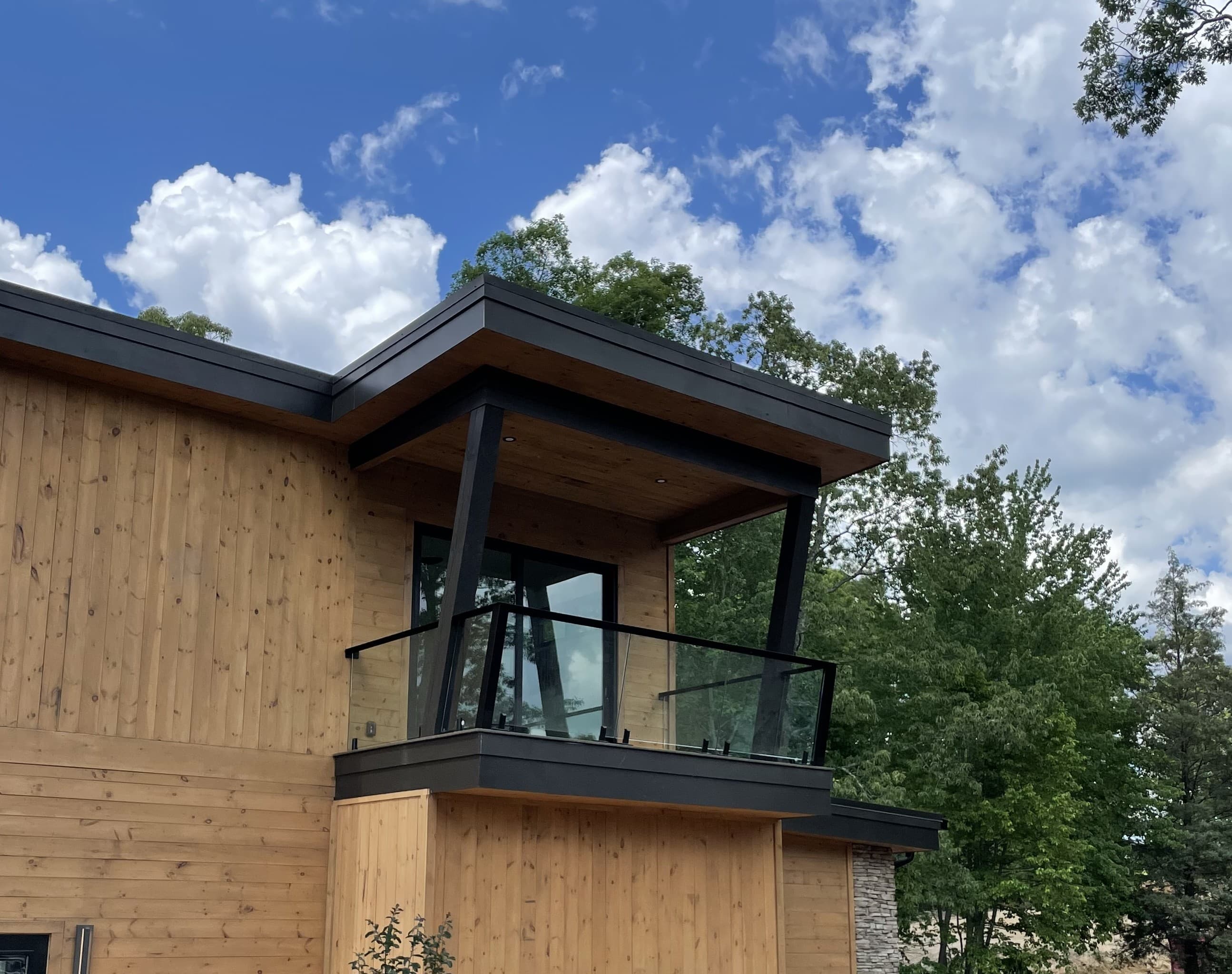 Laminated safety glass fabrication and installation in a finished opening.